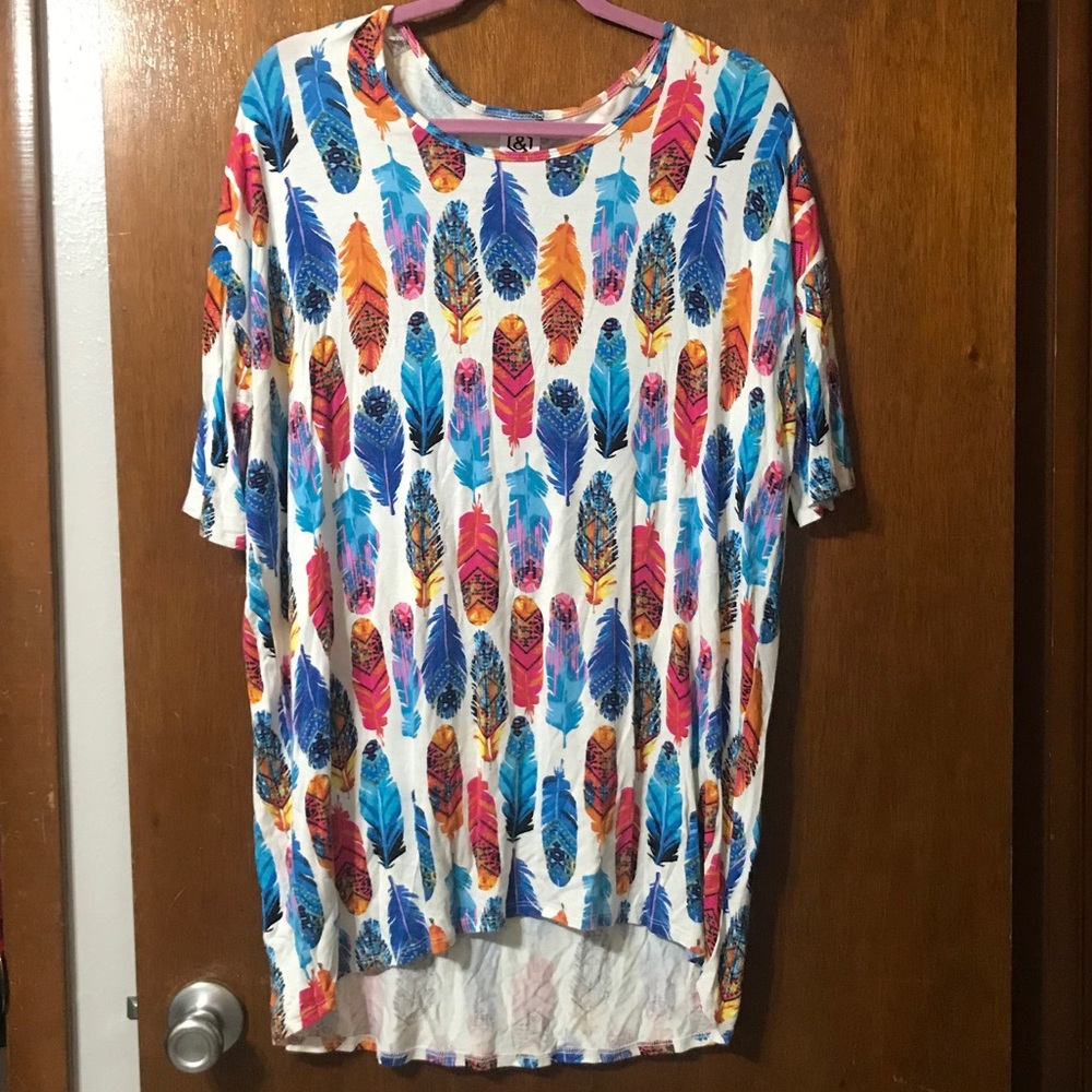 Agnes & Dora Hi all Multi color feather Large
